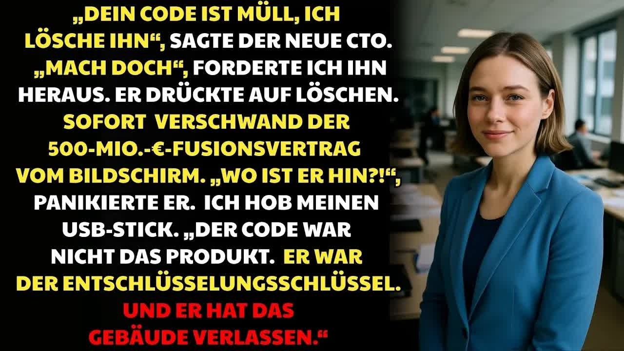 Der Cto Löschte Meinen „Altcode“ – Er War Der Schlüssel Zu Einer 500 Mio  € Fusion ｜ #BüroRache