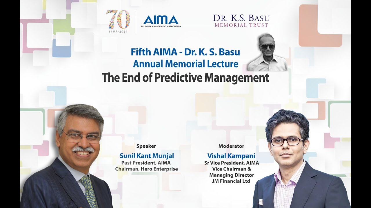 Fifth AIMA-Dr K S Basu Annual Memorial Lecture
