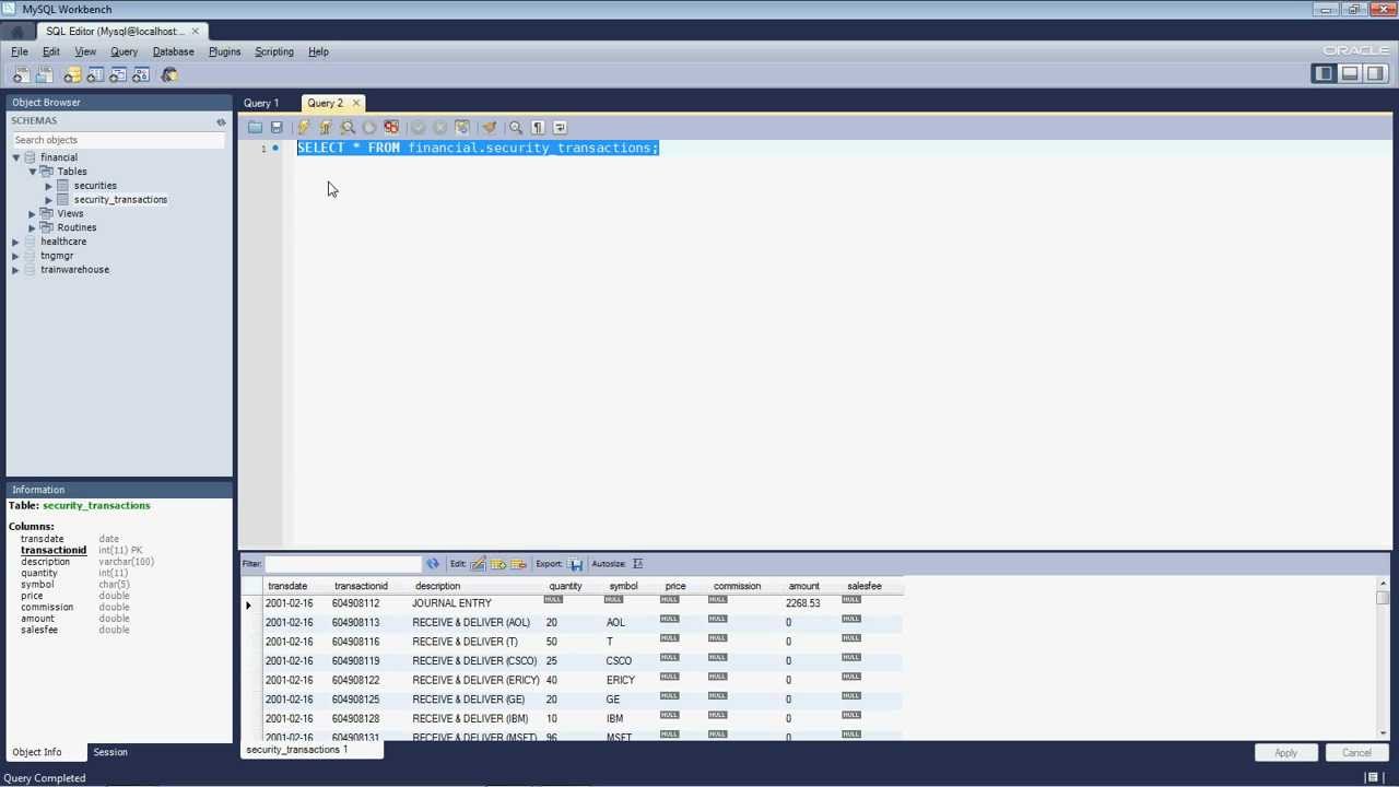 MySQL Querying Data - Lesson 1, Part 1 - How To Write a Basic SQL Select Statement