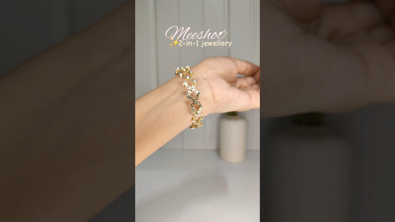 Meesho 2 in 1 Jewellery💫 Convertible Ring Bracelet🤍 #shorts#ytshorts#trending#meeshofinds#unboxing
