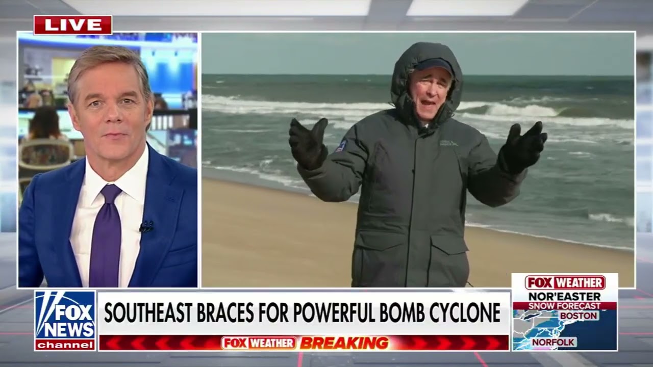 Майк Сейдел, Fox News, перед снегопадом, Килл, Девил-Хиллз, Северная Каролина, 30.01.2026