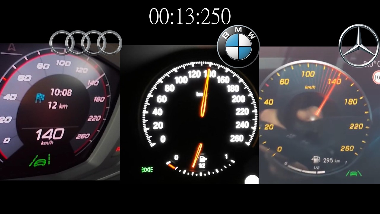 Audi A1 40 TFSI vs. BMW 120i F20 vs. Mercedes A 220 W177 (0-170 kph Acceleration Battle)