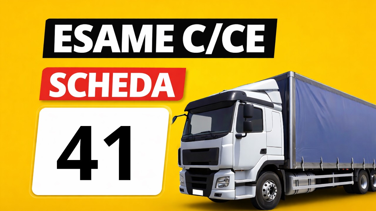 Quiz patente C - CE Simulazione esame, scheda N. 41