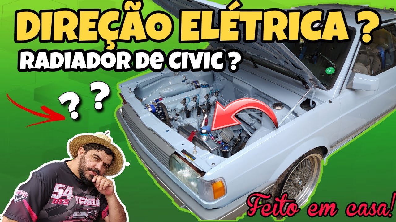 GOL COM DIREÇÃO ELÉTRICA E RADIADOR DE CIVIC , FUNCIONA? FEITO EM CASA!!
