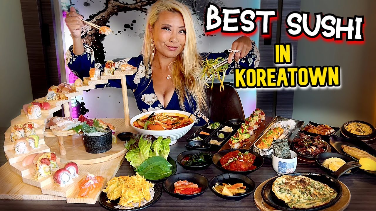 BEST SUSHI IN KOREATOWN, Los Angeles AT OYABUN!! #RainaisCrazy