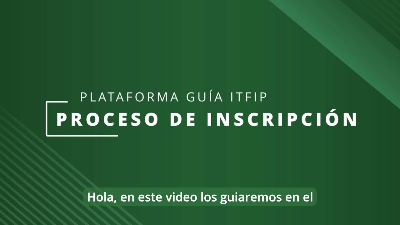 TUTORIAL INSCRIPCIONES ITFIP - Plataforma Gu&iacute;a