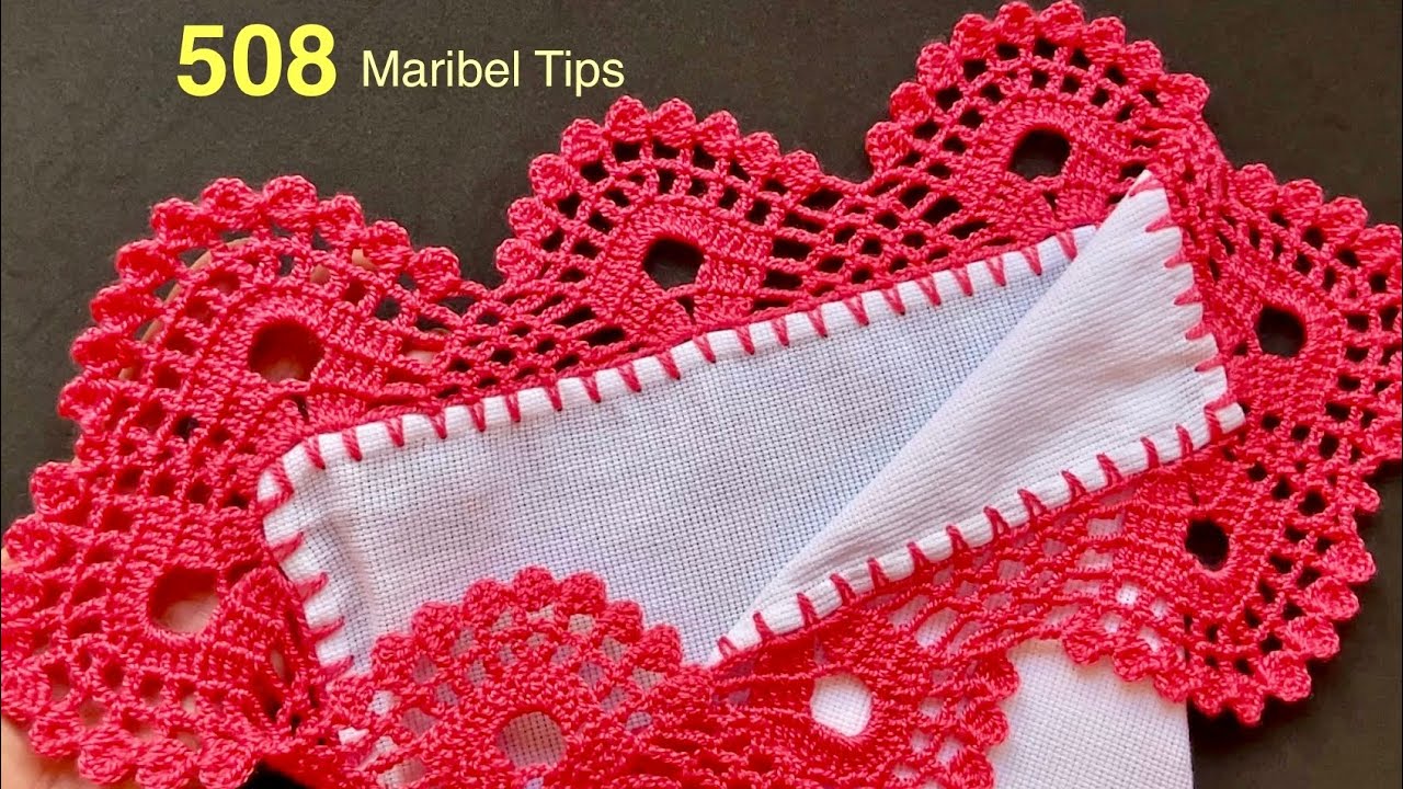 APRENDEREMOS  A TEJER HERMOSA PUNTILLA PARA SERVILLETAS  # 508 @MARIBEL TIPS