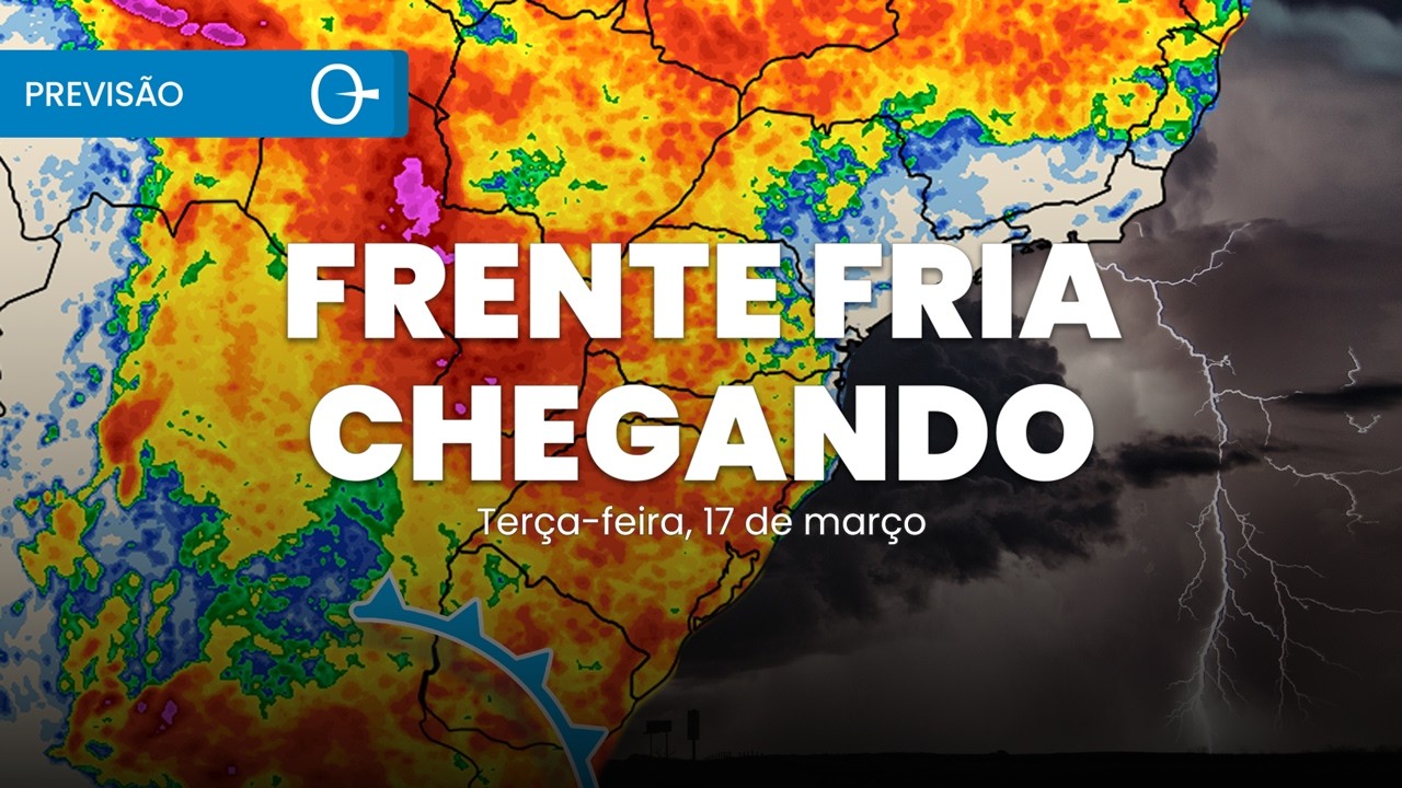 Previsão do Tempo: Frente Fria avança e Instabilidades aumentam no Brasil 16/03/2026