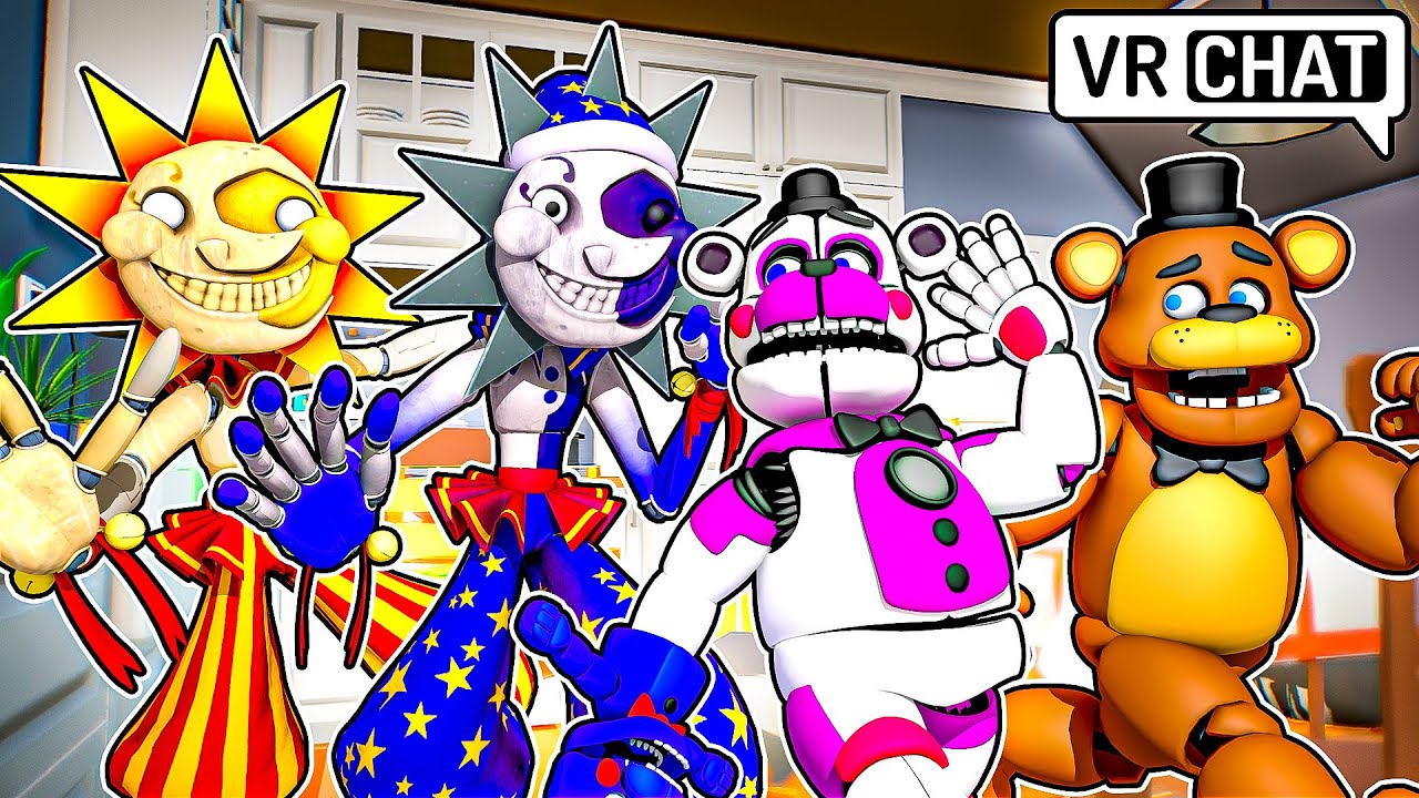 SUN and MOON TAKE OVER our House in VRCHAT Freddy and Funtime Freddy
