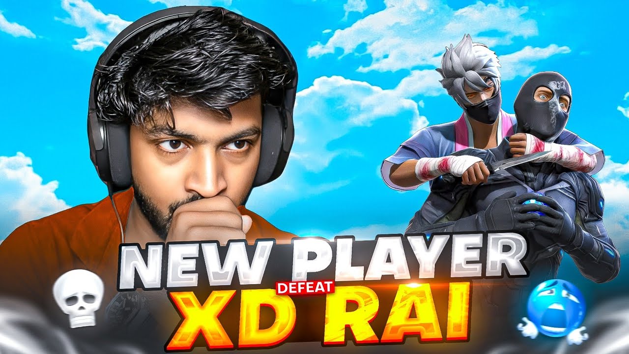 NEW PLAYER🏆DEFEAT XD RAI😯& JOIN TEAM XD😱ON LIVE 1V1 FIGHT 🏆FREE FIRE MAX GAMEPLAY😱