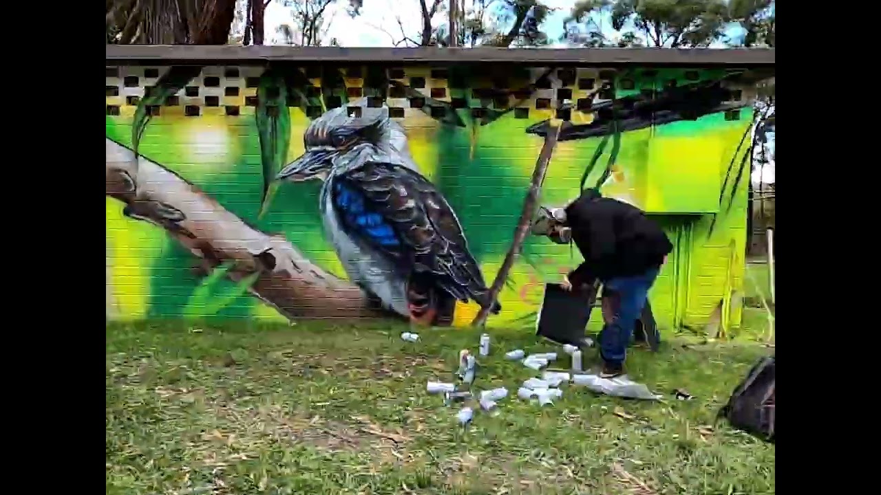 St Ives Showground mural time lapse