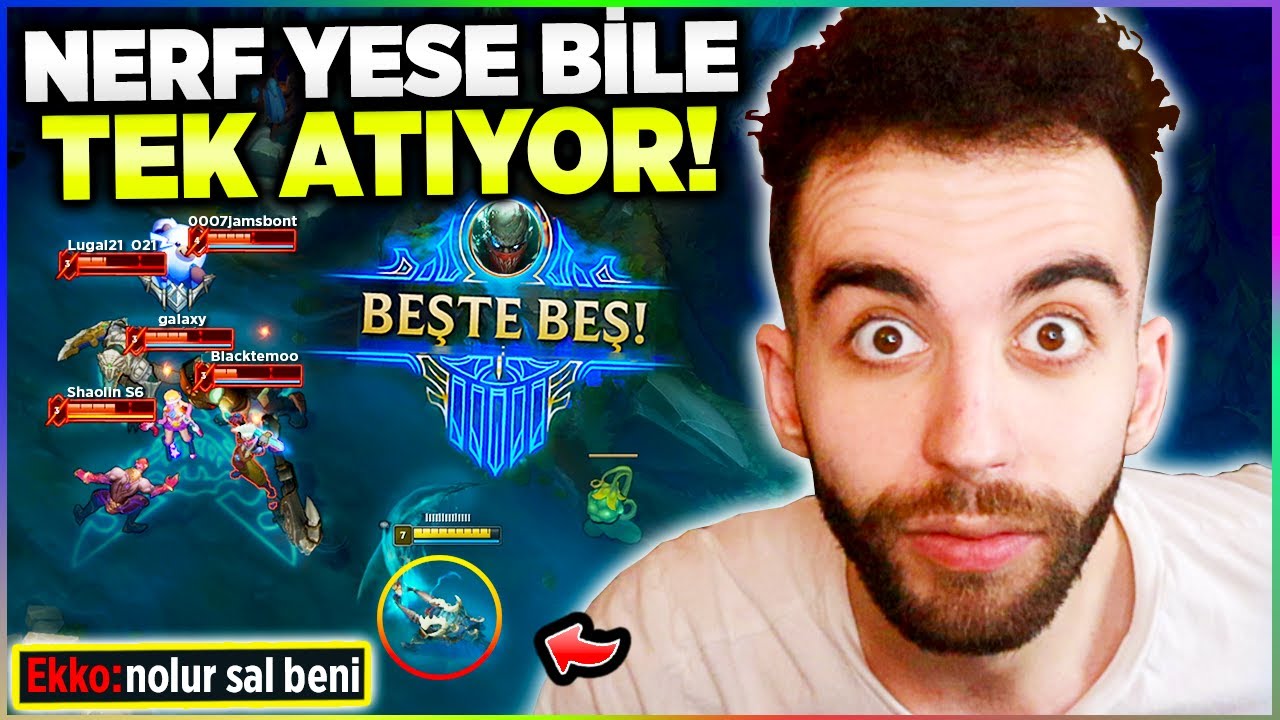 NE KADAR NERF'LESENİZ DE PENTA ATMAYA DEWAMKE!! PYKE JUNGLE İLE RAKİBİ YOK EDİYORUZ | Rasher