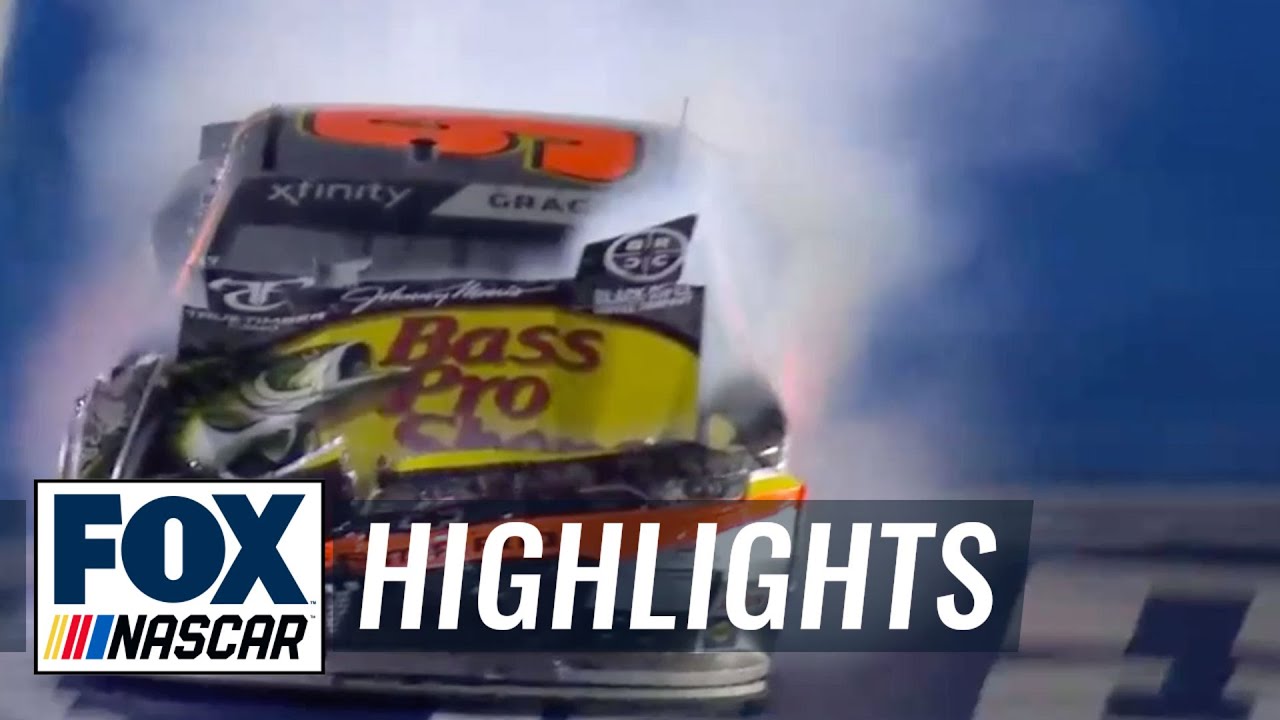 David Starr's tire goes down right in front of leader Noah Gragson | NASCAR ON FOX HIGHLIGHTS