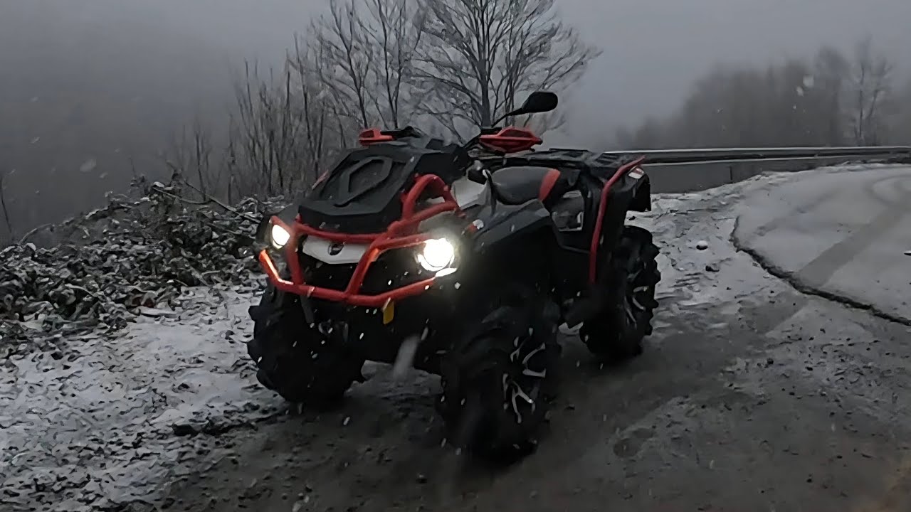 Snowy ride with Can Am Outlander XMR⛽️❄️