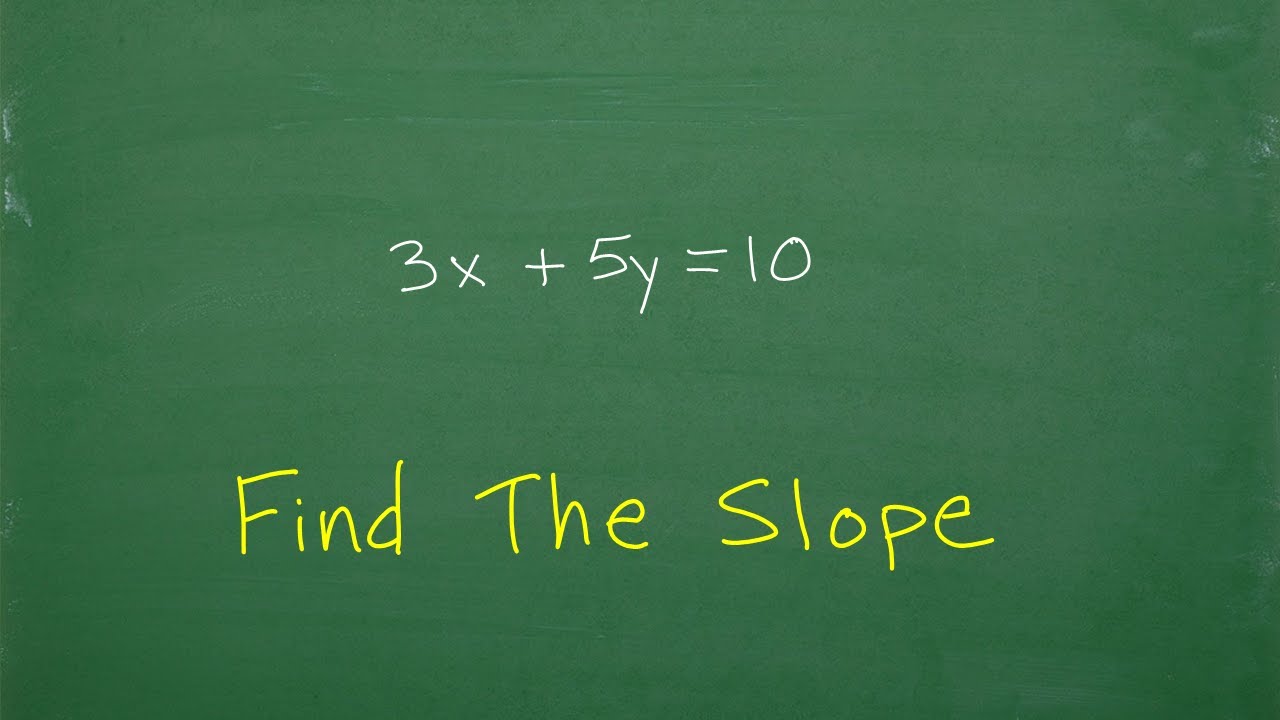 3x + 5y = 10. Каков наклон этой прямой?