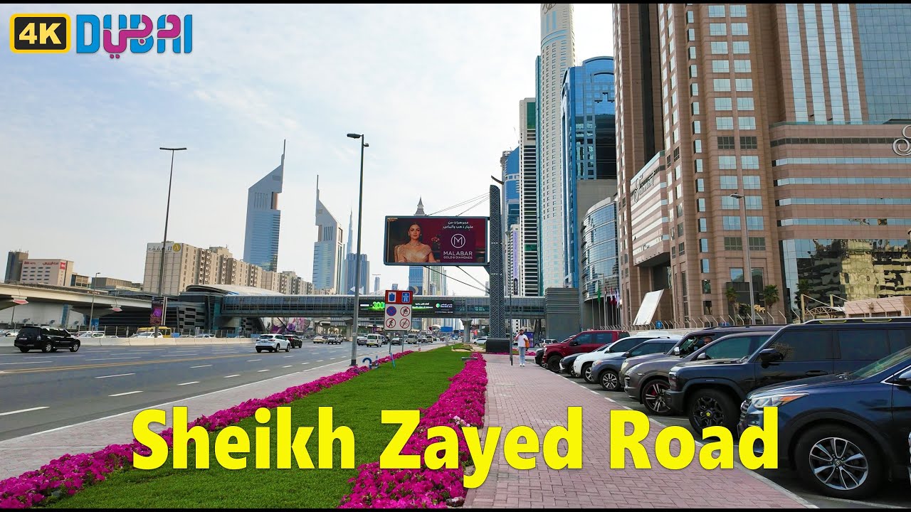 Walking Along Sheikh Zayed Road | Dubai’s Tallest Towers & Landmarks | 28 February 2025