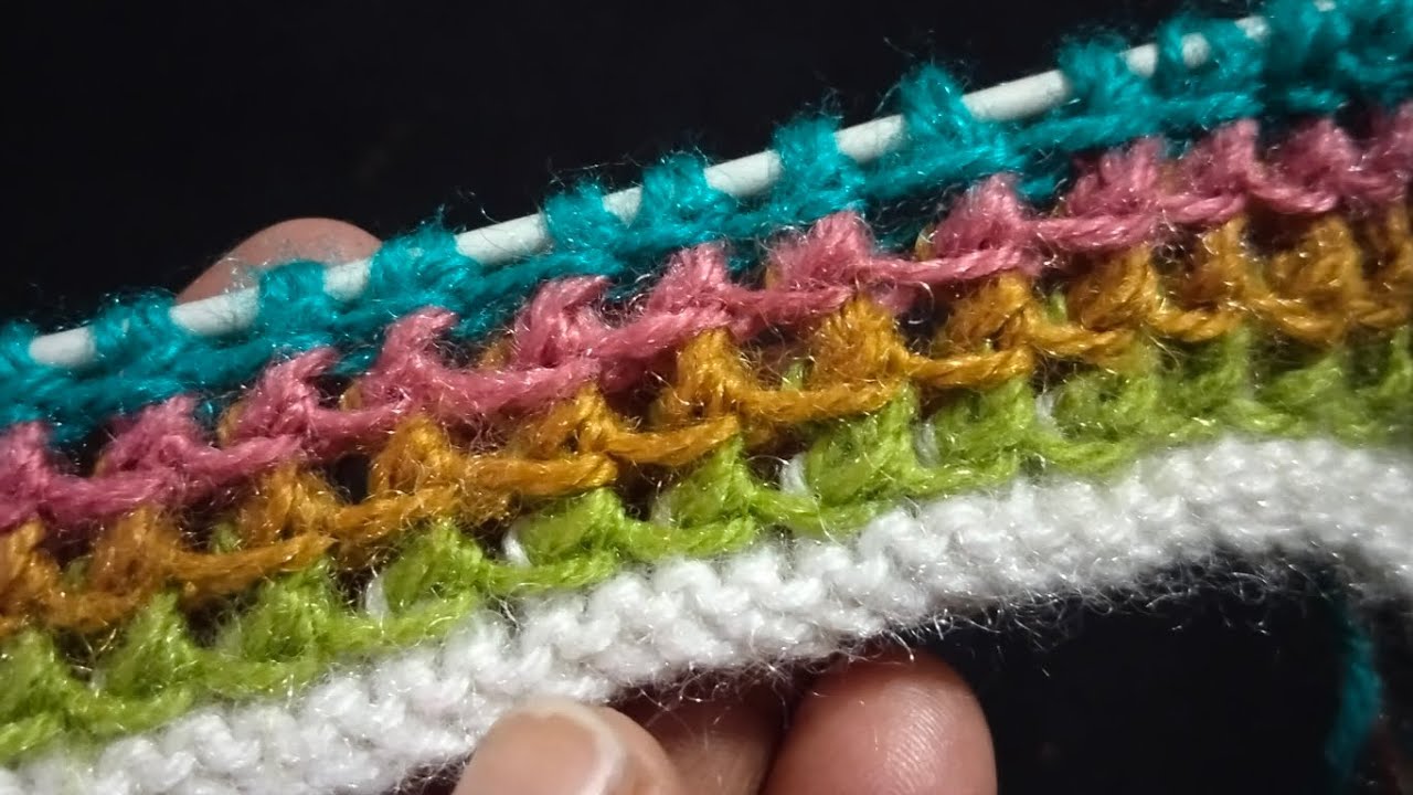 Knitting New Beautiful Multicolour Design ।। ਮਲਟੀਕਲਰ ਡਿਜ਼ਾਈਨ ।। Design no.