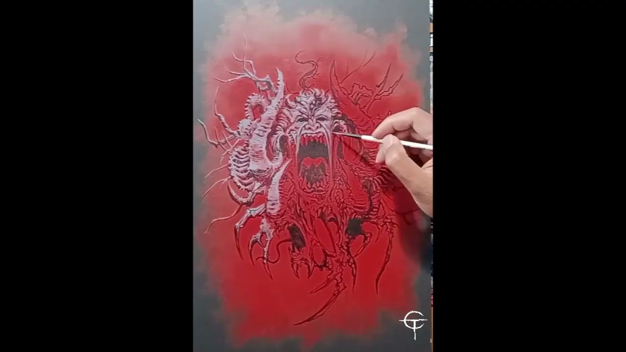 MONSTROSITYT-shirt design. Acrylic painting by Timbul Cahyono