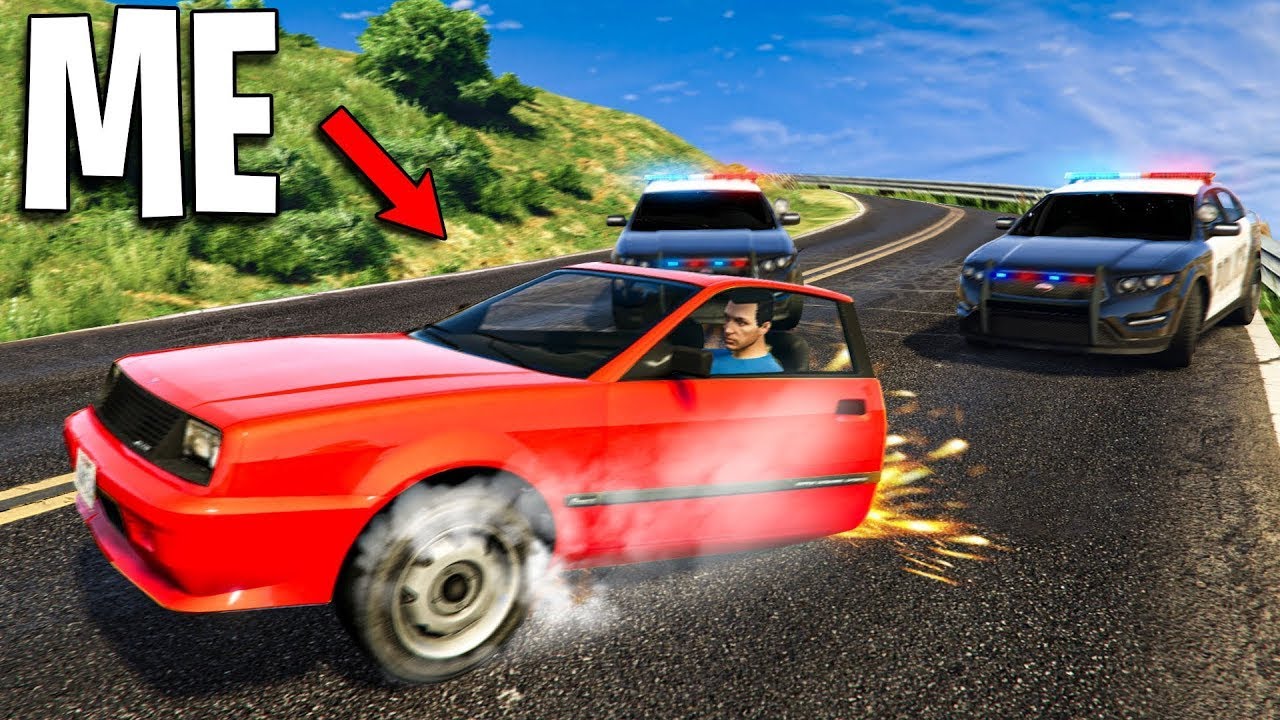Running from Cops with Half Cars in GTA 5 RP