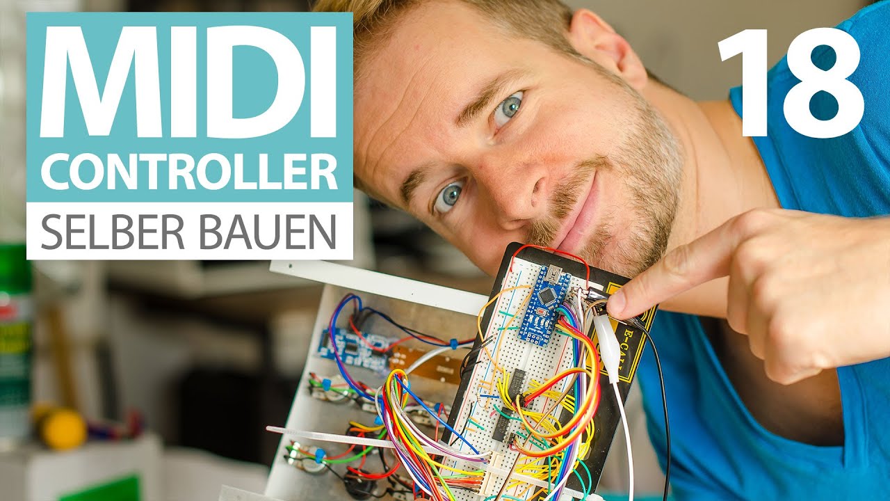 Multiple Multiplexer und Tests auf dem Breadboard – MIDI-Controller E18