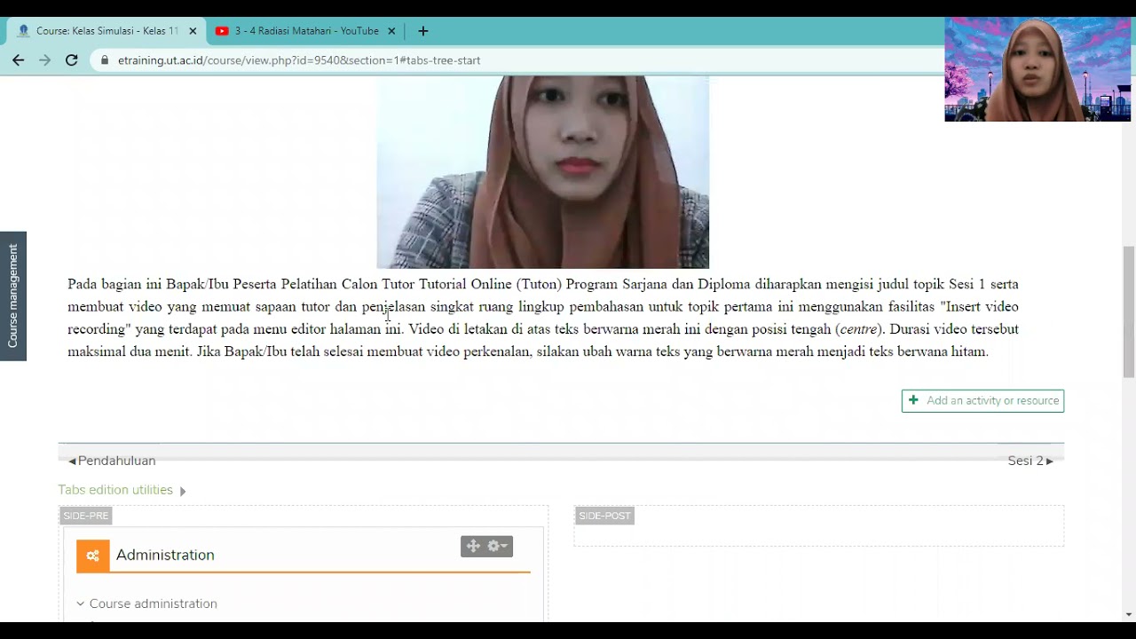 Cara Pengisian e-Training Tutor Online UT
