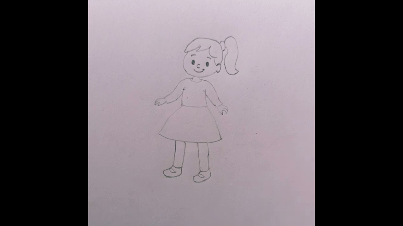 How to draw a cartoon character of girl/cartoon character drawing for beginners @drawingwithtiti 