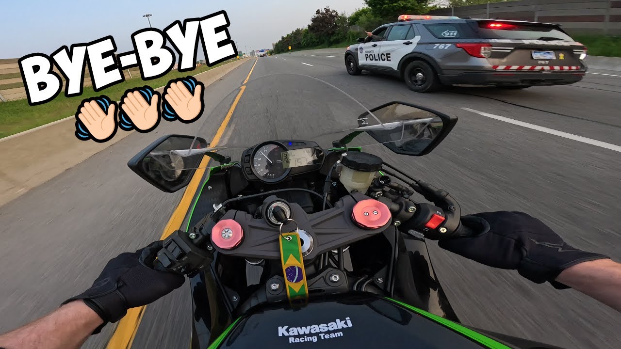 Zx6r police chase  x  just dance