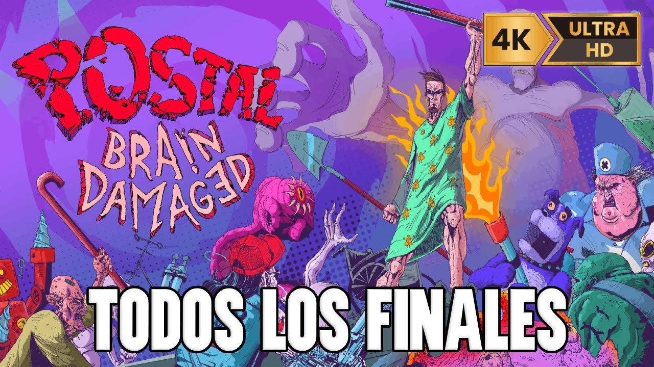 POSTAL BRAIN DAMAGED | TODOS LOS FINALES EN ESPAÑOL [4K 60FPS]