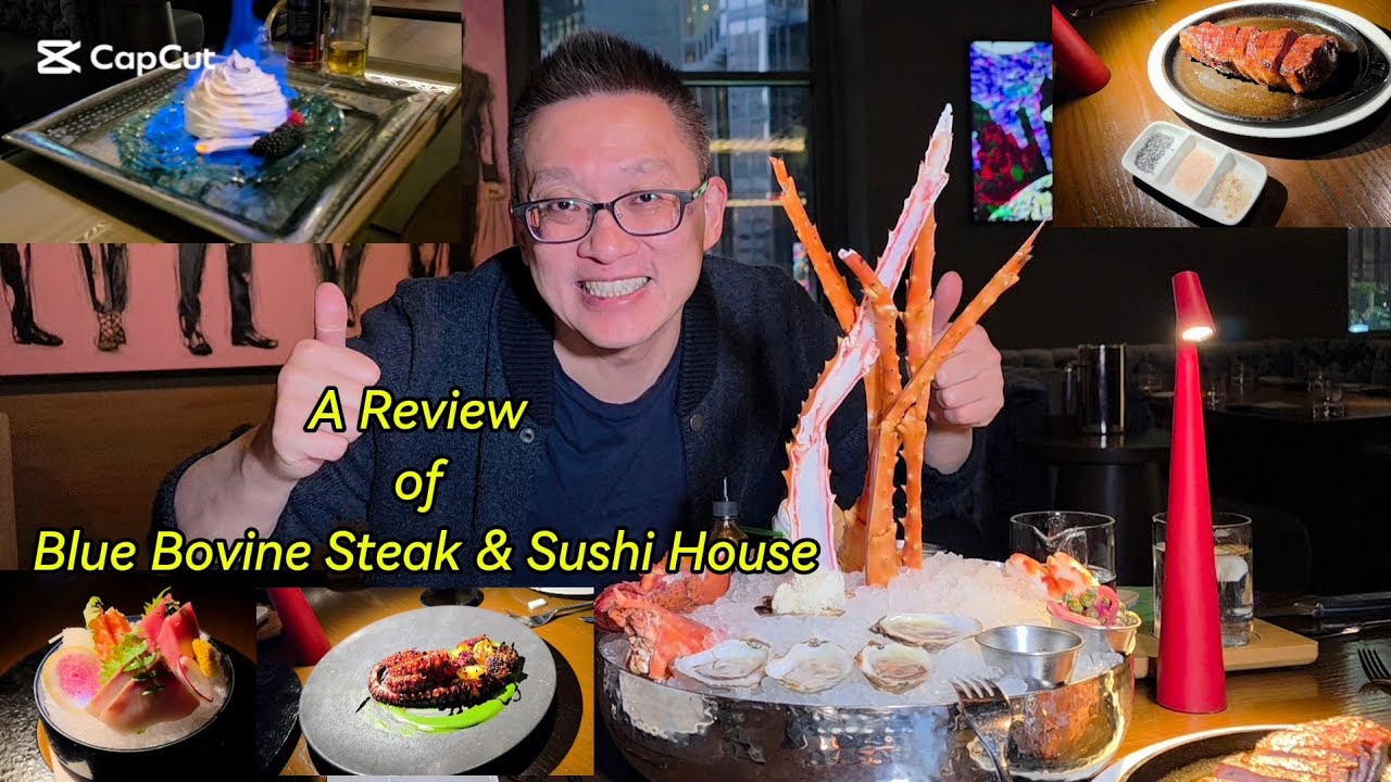 全城最正凱撒沙律 火焰雪山 (Blue Bovine Steak+Sushi @ Toronto) 原來加拿大安省有好好吃的 Jimmy & Good Eats in Ontario Ep. 491