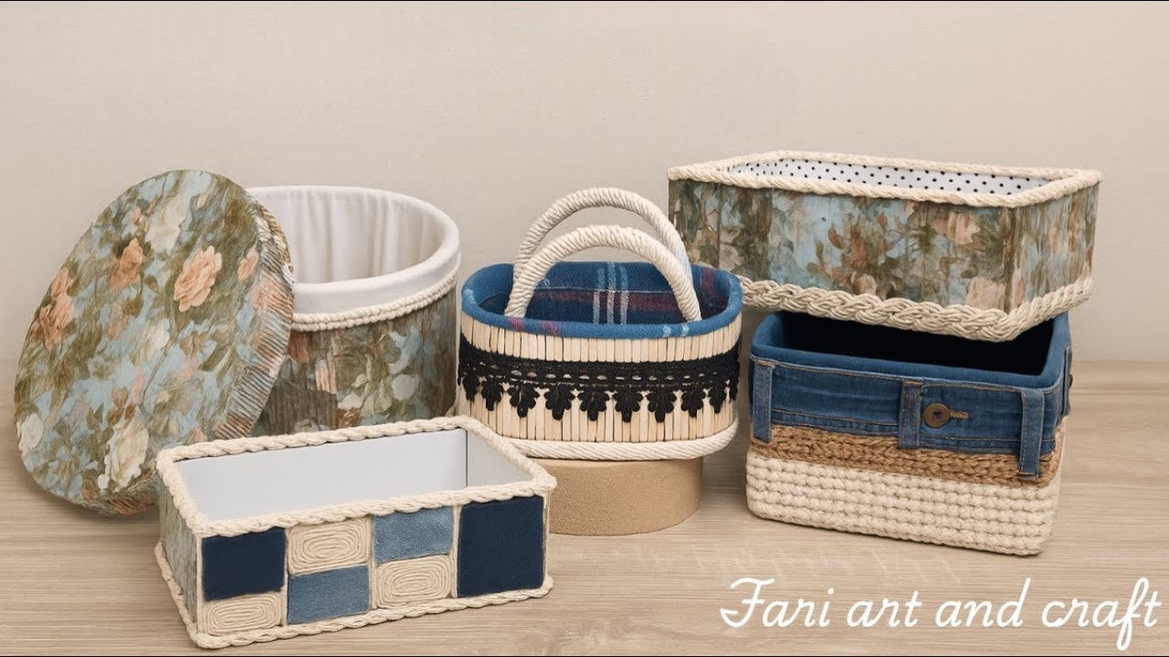 SUPER BEAUTIFUL BUT  LOW COST! 5 BEST DIY SPACE SAVING CRAFT IDEAS😱♻️ #fariartandcraft