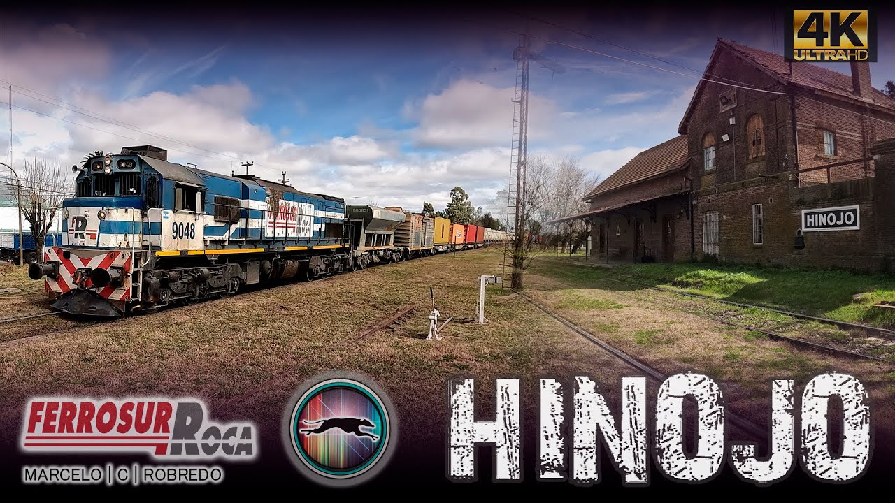 F.C.G.R. | TREN DE CARGA POR HINOJO | FERROSUR ROCA | 2023 [4K]