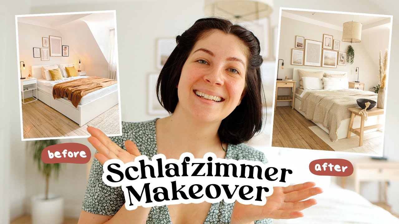 Schlafzimmer MAKEOVER mit wenig Aufwand & kleinem Budget | Ikea MALM Hack f&uuml;r jedermann