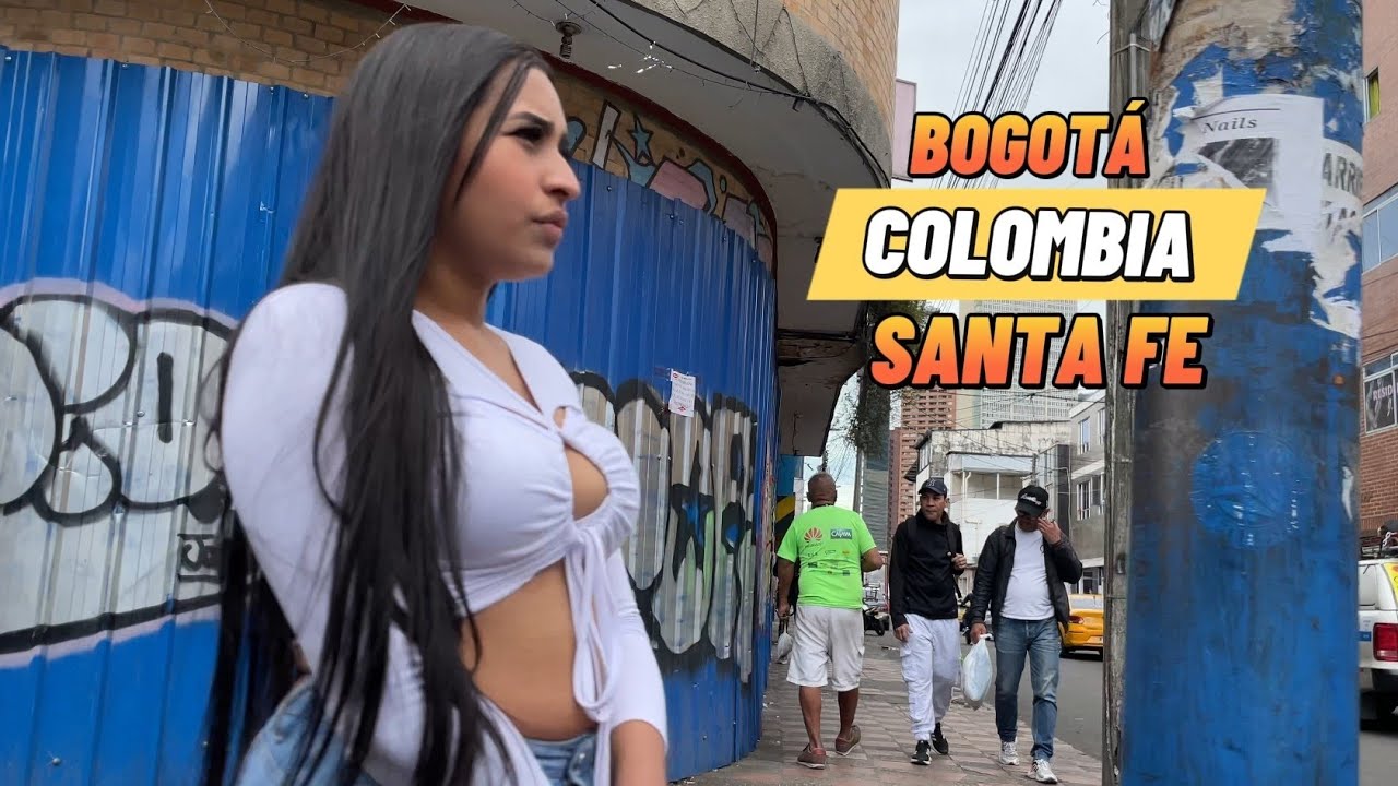 Bogotá  Colombia Santa Fe Businesses and Restaurants in 4k