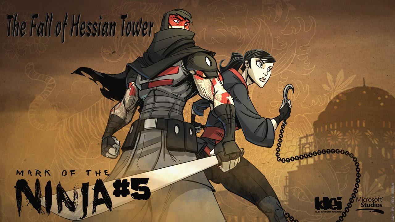 Mark of the Ninja-The Fall of Hessian Tower [Only Mandatory Kills-All Scrolls & Optional Objectives]