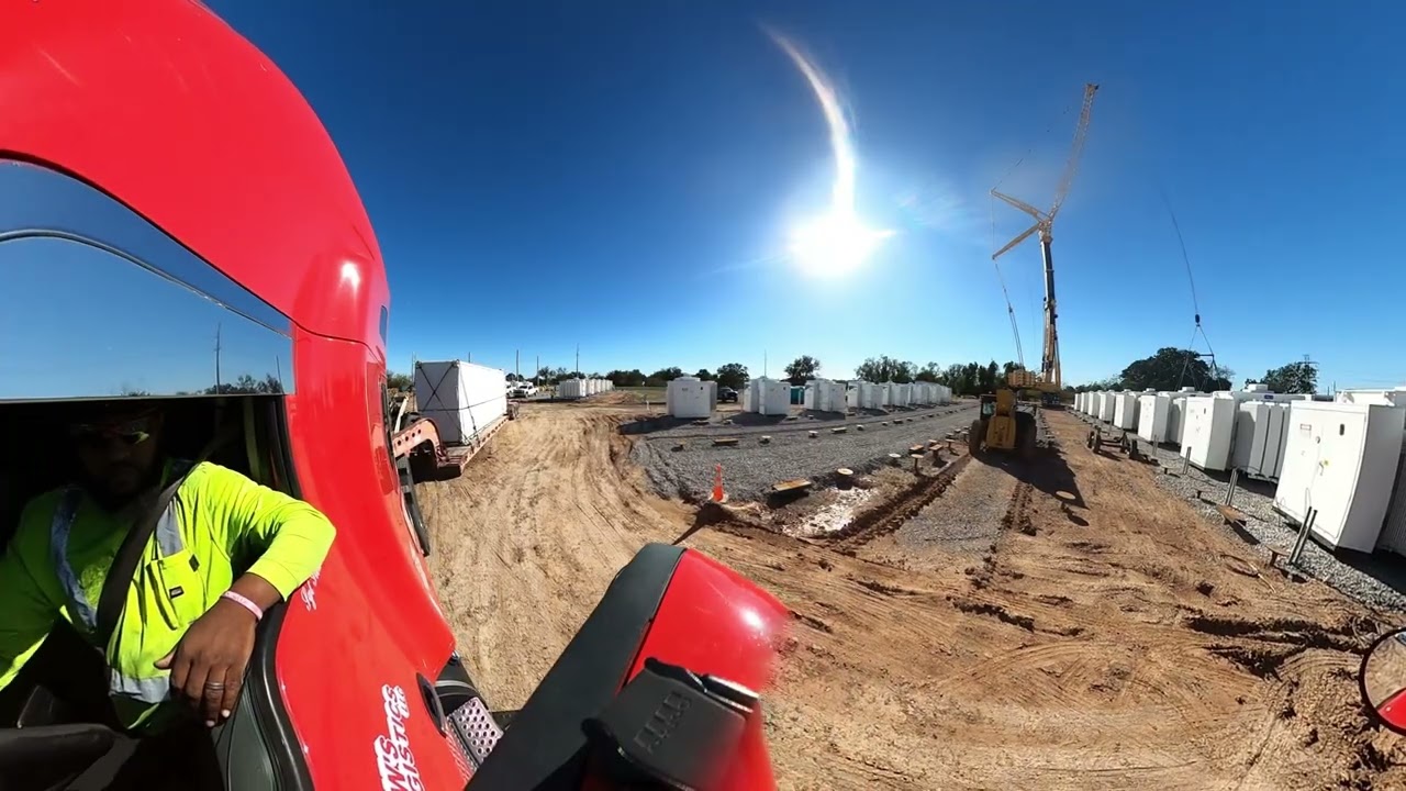 Delivering Tesla Mega Pack in West Columbia, TX