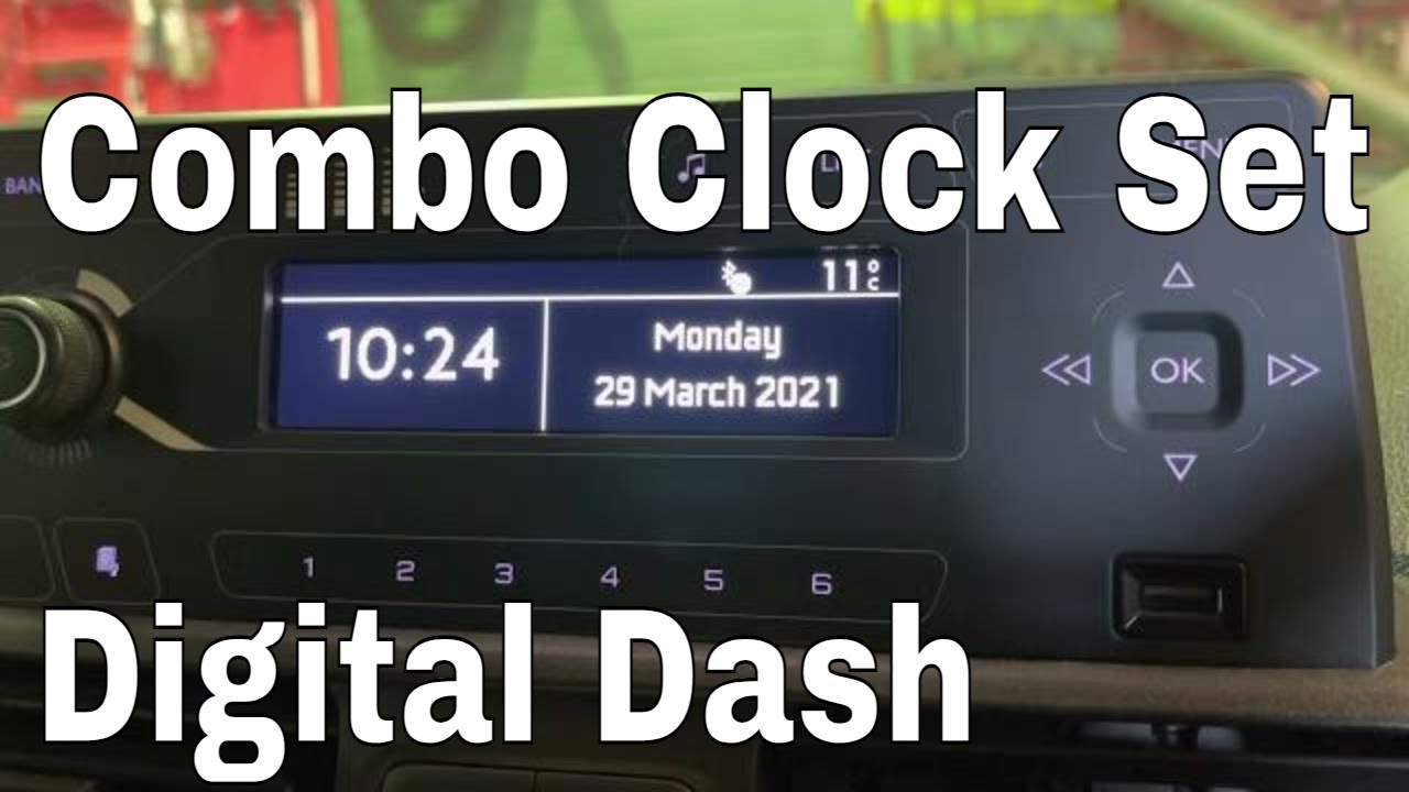 Vauxhall Combo Clock Setting Change the Time and the Date Digital Dash Display Berlingo Partner