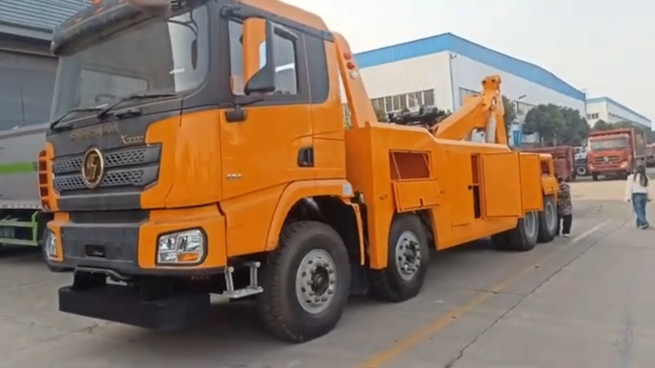 Shacman 8x4 50Ton customized towing truck road side emergency rescue truck For sale export worldwide