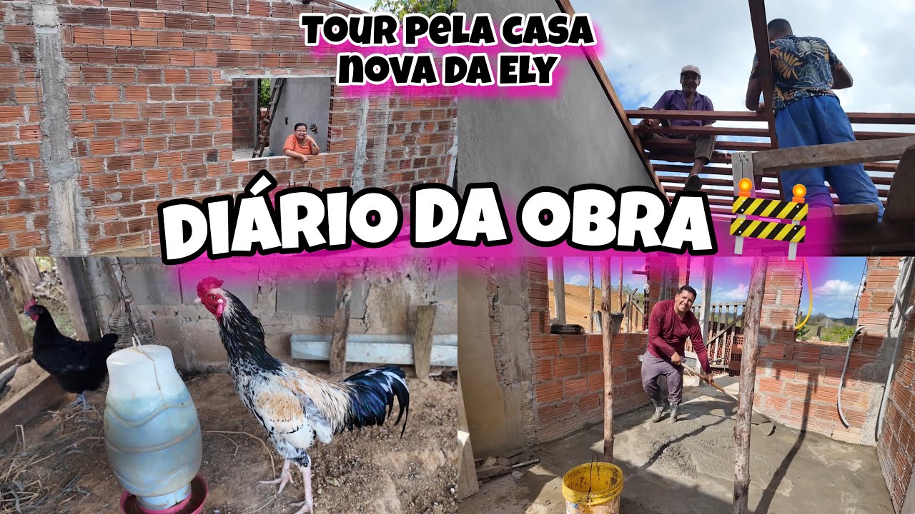 DIÁRIO DA OBRA🚧CASA DO TIO COM COBERTURA🧱TOUR PELA CASA NOVA DA ELY🚪COLUNAS FEITAS DA MINHA CASA🦺