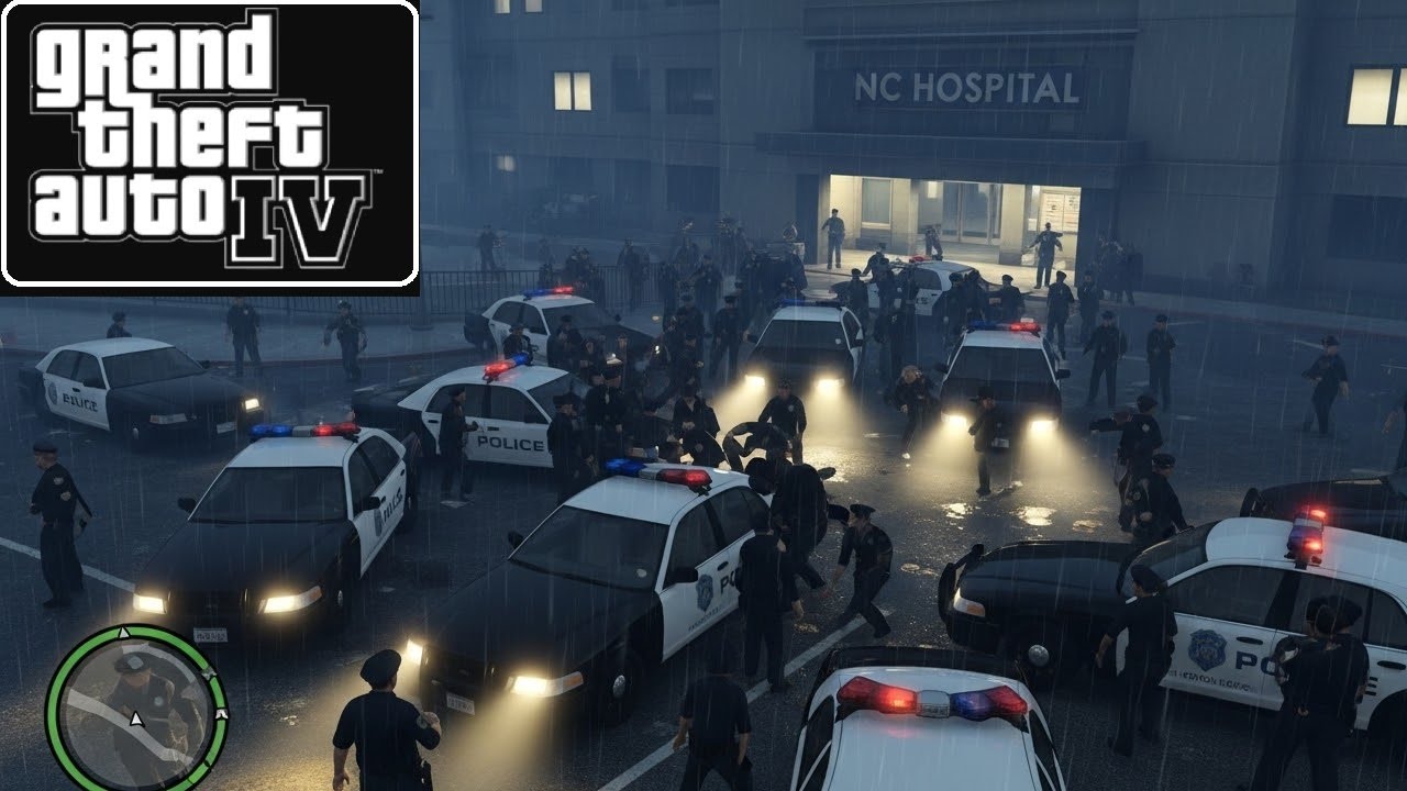 ИДЕАЛЬНЫЙ побег из больницы в GTA IV: Смогу ли я потерять их всех? | Сцены перемещения по локация...