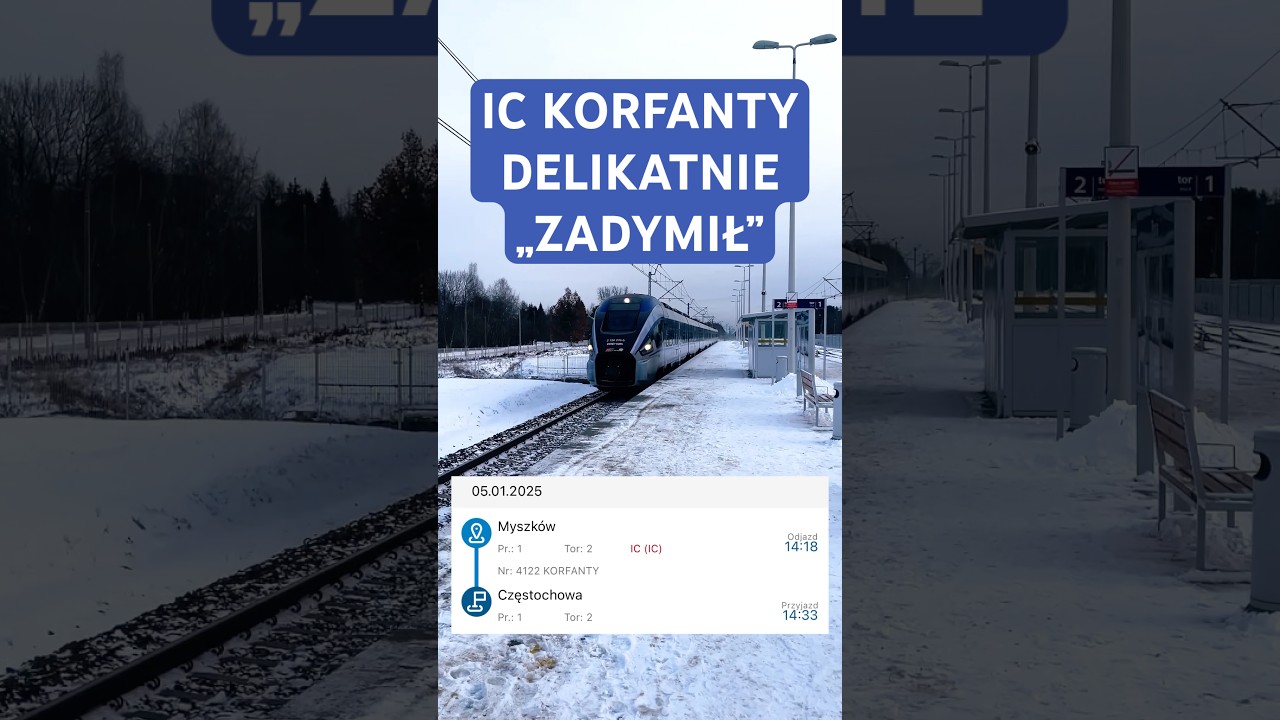 PKP Intercity Korfanty Pesa Dart delikatnie zadymił śniegiem | styczeń 2025