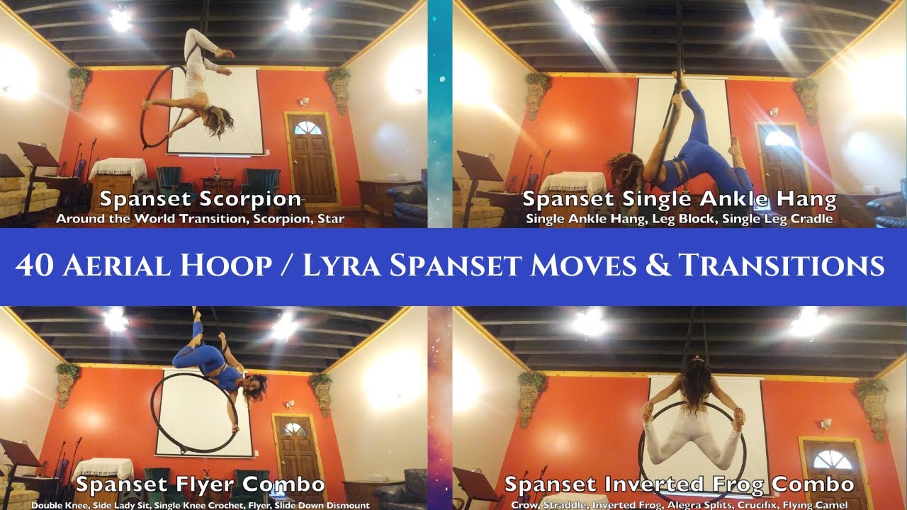 40 Aerial Hoop / Lyra Spanset Tricks Moves and Transitional Moves