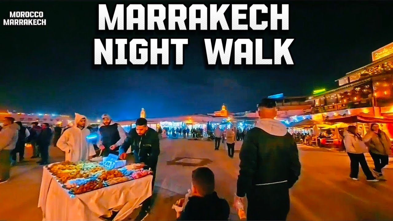 Night Walk in Marrakech 🇲🇦 | Magical Streets After Dark | Morocco 🇲🇦 