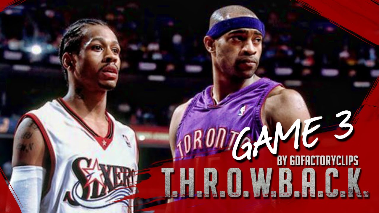 Vince Carter vs Allen Iverson Duel Highlights 2001 Playoffs ECSF G3 Raptors vs 76ers - VC with 50!
