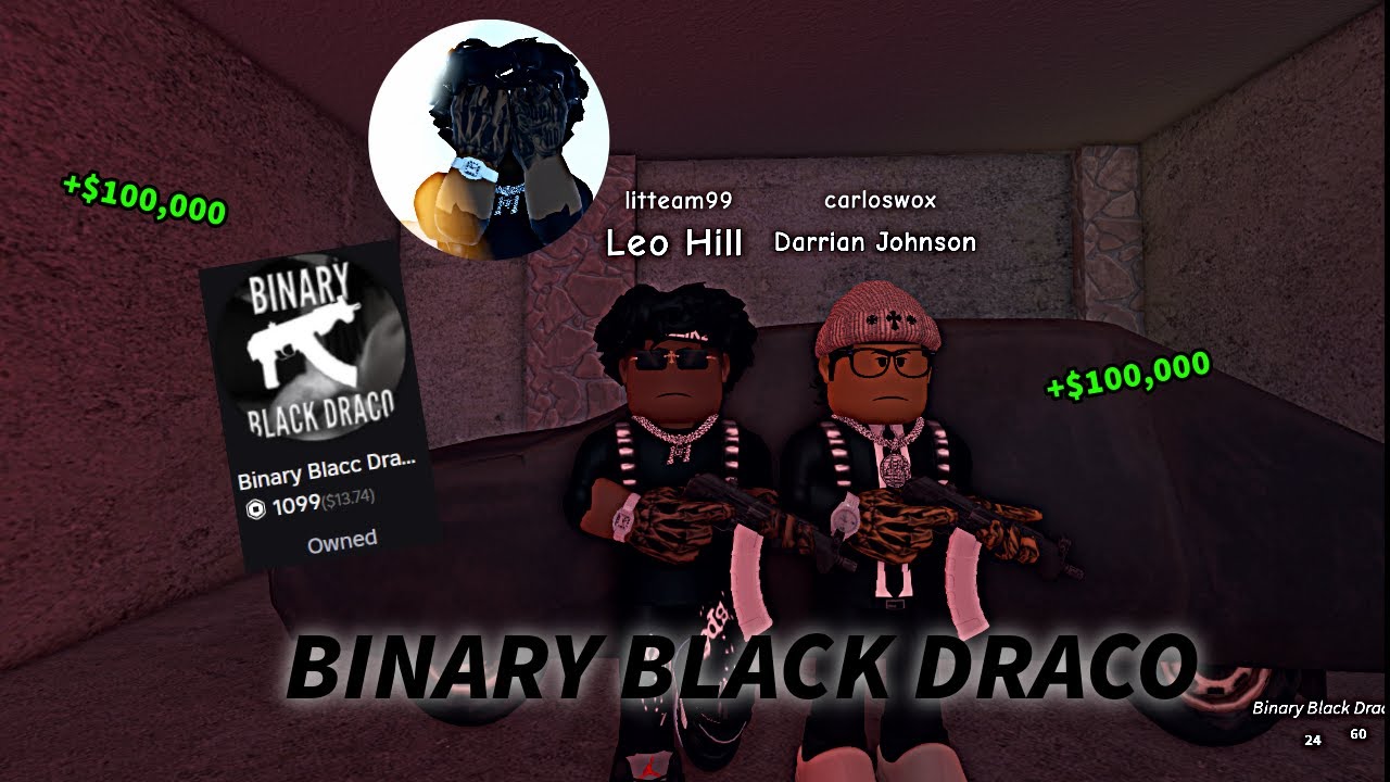 Sliding with BINARY BLACK DRACO On OPPS In South Bronx The Trenches Roblox