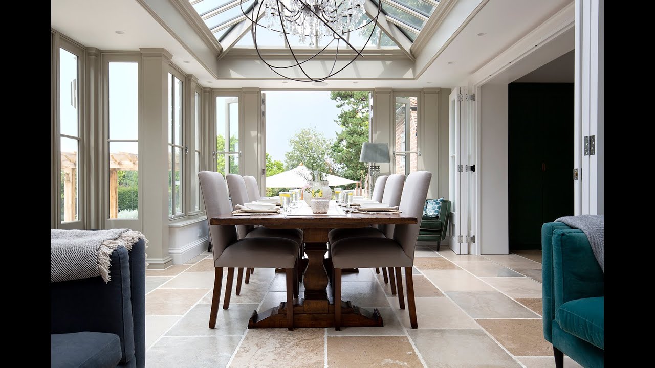 Step Inside A Renovated Manor House | French Limestone Country Kitchen Flooring