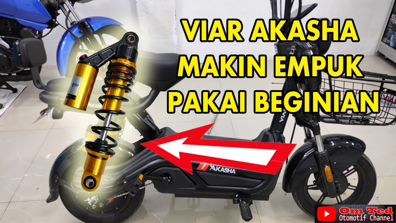 MODIFIKASI VIAR AKASHA, UPGRADE SHOCKBREAKER SEPEDA LISTRIK VIAR AKASHA1 #VIAR #sepedalistrik #viral