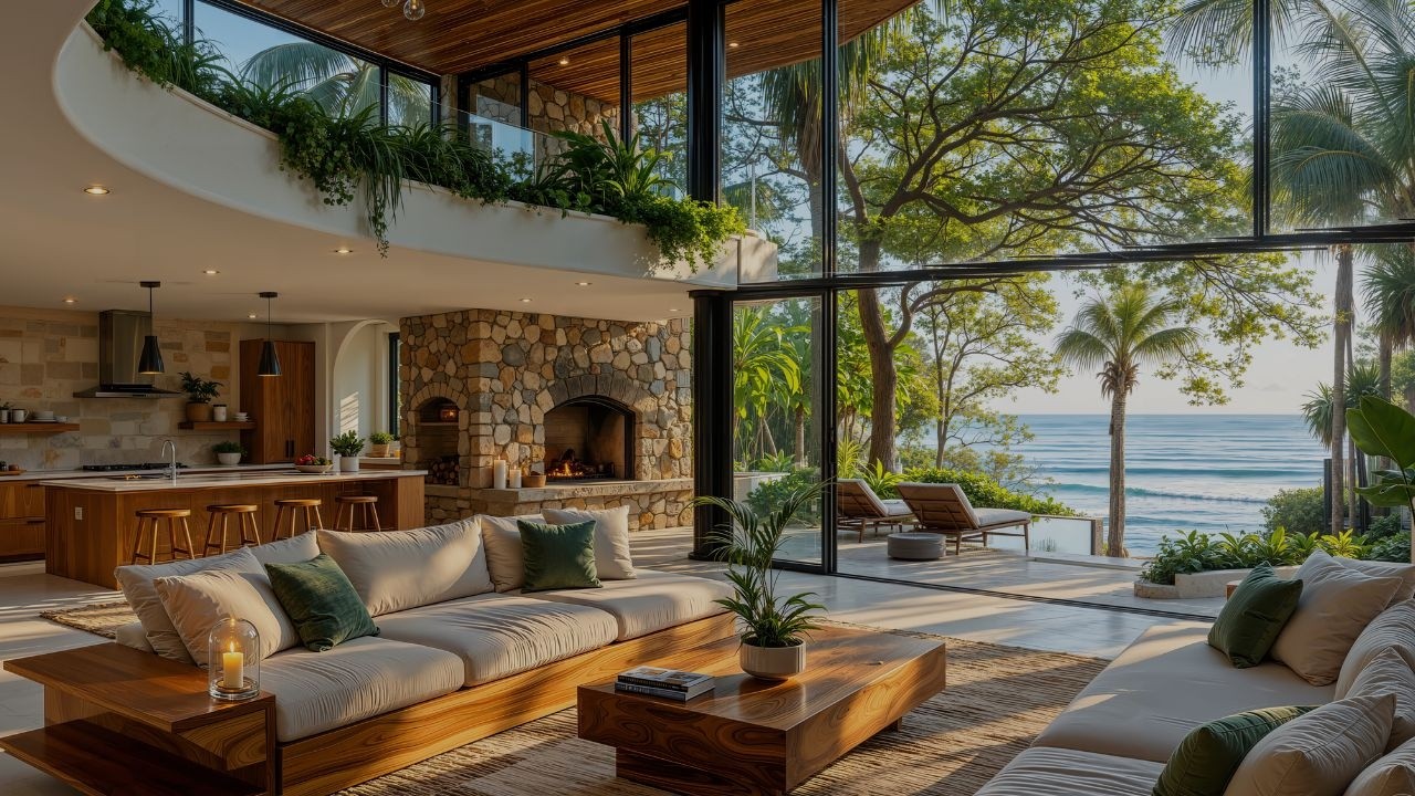 Calm Spring Morning Jazz At Peaceful Lounge Ambience - Ocean Waves & Positive Jazz For Stress Relief