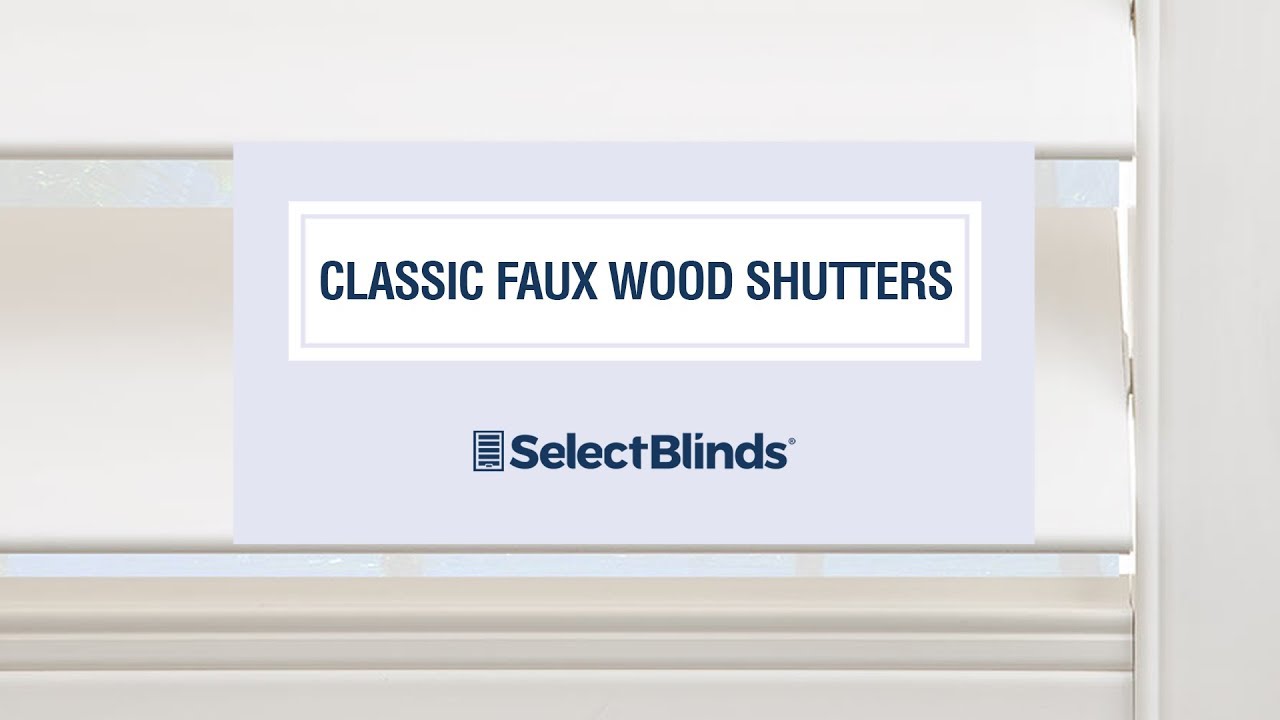 Classic Faux Wood Shutters from SelectBlinds.com