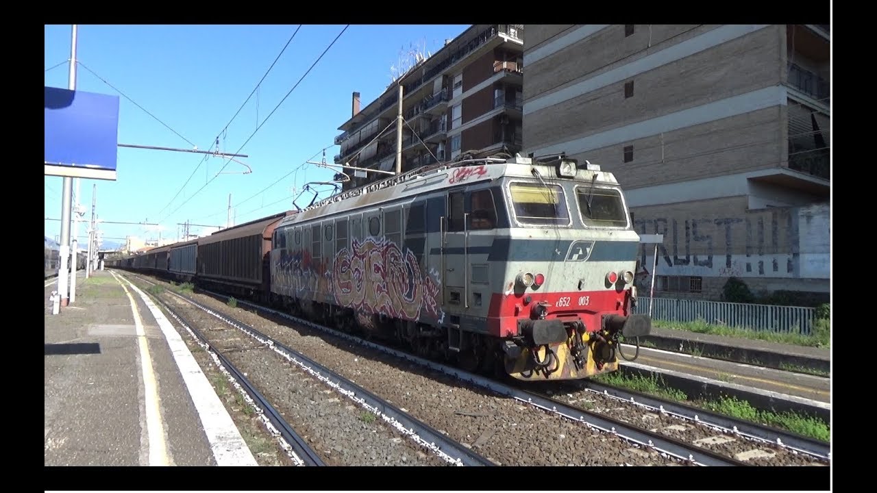 Una DIFFICOLTOSA PARTENZA per la Tigre E652.003 da Roma Tuscolana!