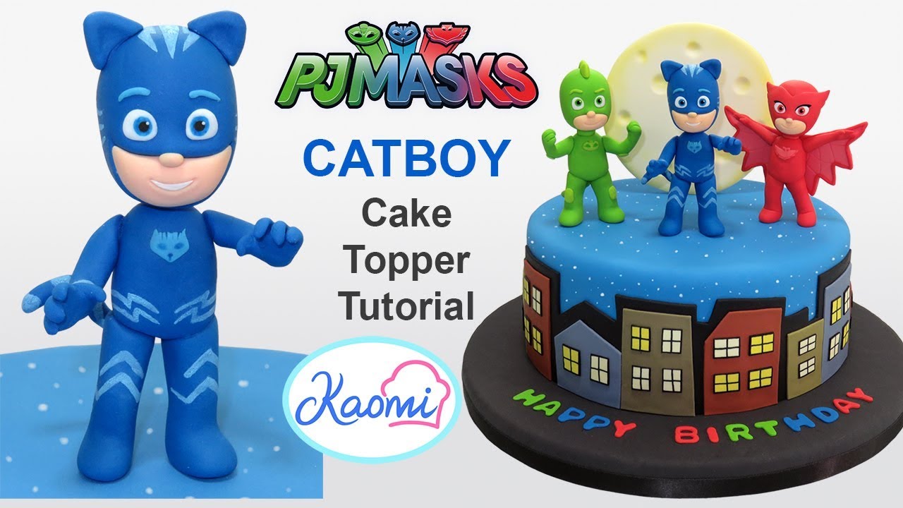 How to make Catboy from PJ Masks/Cómo Hacer a Catboy para tortas